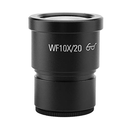 Image of ZJchao 10X Stereo Microscope Eyepiece, 2 pcs WF10X /20, Black, Optical Glass + Metal, Triocular Binocular Stereo Microscope, 30mm Mounting Size