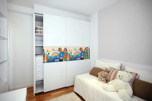 Pegatinas para Muebles Lámina Adhesiva de Arte Callejero Chapa Autoadhesiva 100x50cm 7