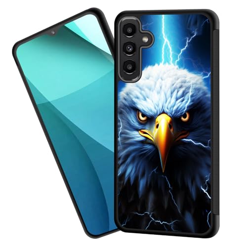 Coque Samsung Galaxy A15 5G antichoc noire avec motif aigle éclair