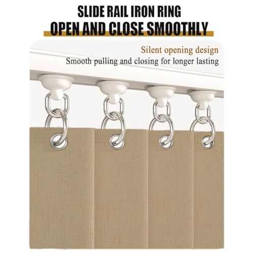 Cortinas plegables de cocina marrón claro para muebles y armarios bajos 4