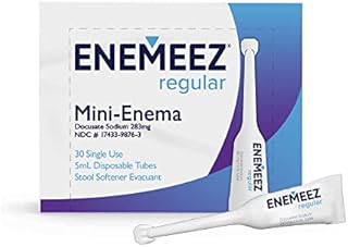 Enemeez Regular 283mg Docusate Sodium Mini Enema, Constipation Relief, 30 Count