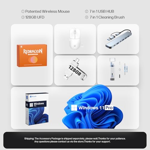 Image of HP 27 inch All-in-One Touchscreen Desktop Computer PC, AMD Ryzen AI 7 350(up to 5.0 GHz), 64GB DDR5-5600MHz, 4TB SSD, FHD IPS Display, Windows 11 Pro, BT 5.4, KB & Mouse, Accessories