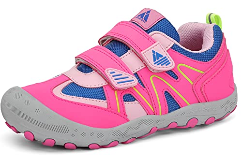 Mishansha Botas de Senderismo Niña Cómoda Zapatos de Correr Niño Ligero Calzado montaña Correr Rosa 26