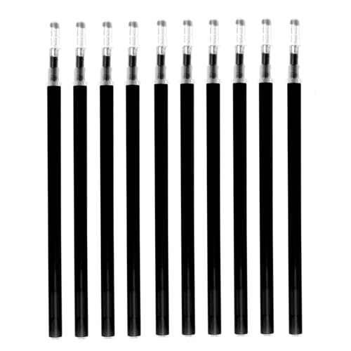 Image of 10pcs Heat Erasable Fabric Refills Patchwork Marking Sew Pens High Temperature Disappearing Ink Fabric Markers for Embroidery Cross Stitch Hand Craft (Black Refill 10pcs)