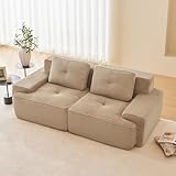 Bladez Sofá modular de pana moderno de 2 plazas, sofá con apoyo cómodo y...