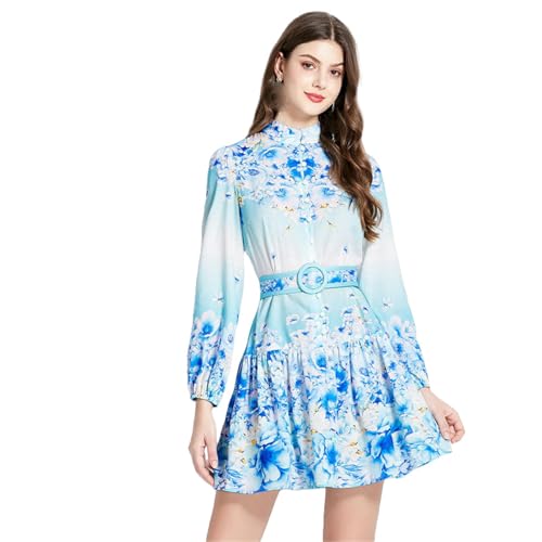 Robe courte col montant vintage en finitions premium