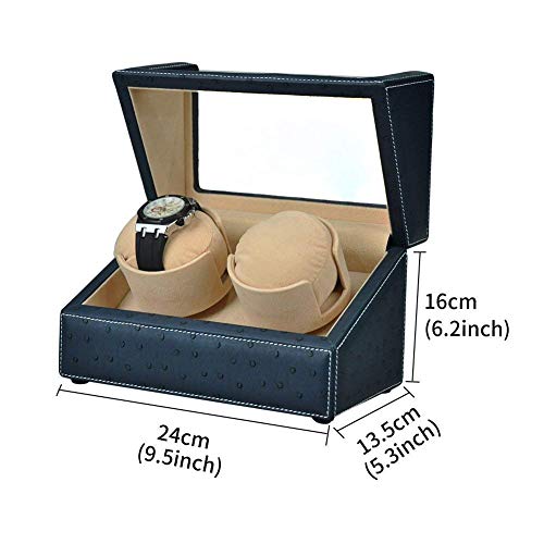 Caja de dos relojes automáticos Boder Box negra para regalar a hombres 4