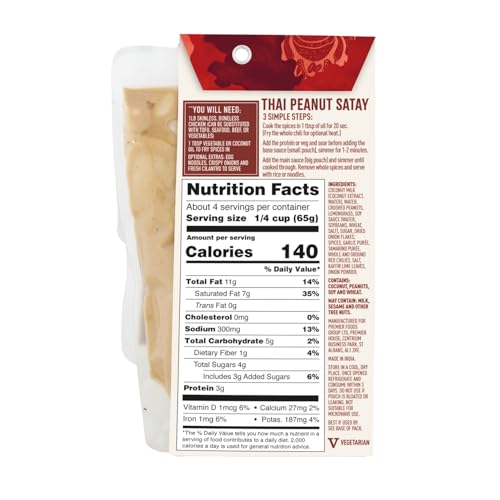 Spice Tailor 3 Simple Steps Restaurant Quality Meals in Minutes Kits Ready in 10 Minutes (3 Pack, Indonesian Peanut Satay) - Thumbnail 2