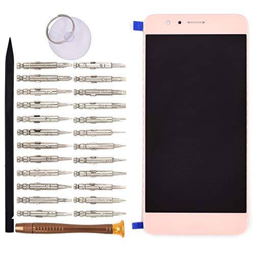 Image of LCD Screen Display with Digitizer Touch Panel Without Bezel Frame Compatible with Huawei Honor 8 L19 L14 L04 AL00(Pink)