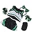 Metallic Green & Black Cheerleader Teddy Bear Clothes Fits Most 14