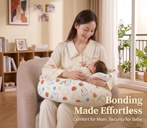 Image of Proliva Feeding Pillow for New Born Baby with Detachable Cover Breast Feeding & Maternity Nursing Pillow for Breastfeeding Support for Baby Feeding Pillow for Mom