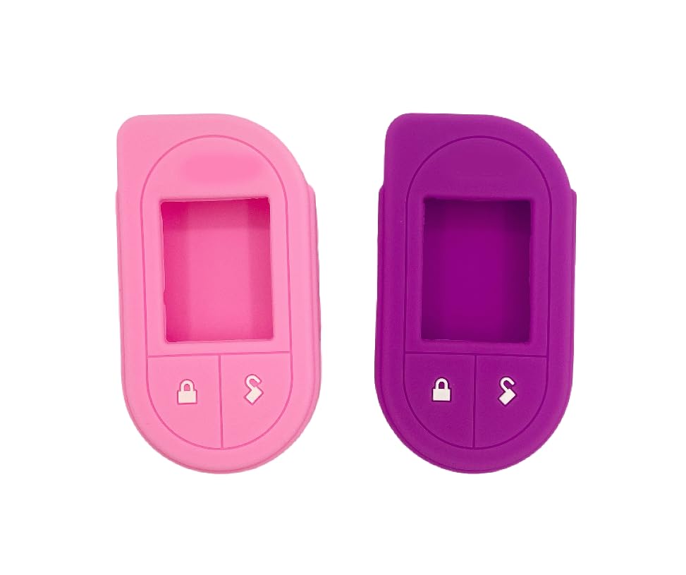 Tolxh Pack of 2#7351V Pink & Violet Soft Silicone Protective Cover/Case #7752V #7756V Remote V5 Quality Durable New Replacement Parts for Viper