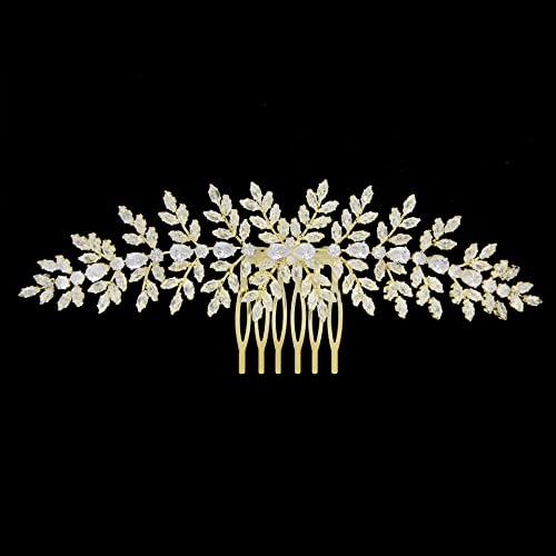 Pinza para el pelo de boda tocado de novia oro plata accesorios cabello cristal