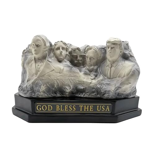 Trumpmore Mount Trumpmore Statue | Collectible Donald J. Trump Sculpture | Constitution Inscription on Back | Trump Bust for Desk Shelf or Cabinet | Political Memorabilia & Presidential Gift Idea