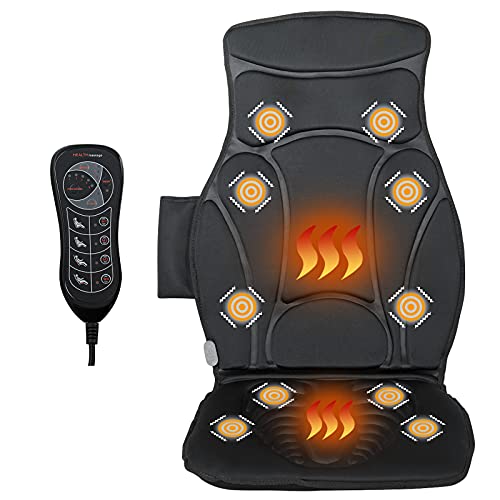 Giantex Back Massager For Back Pain, Chair Massage Pad Shiatsu Massage Seat With 10 Vibration Motors, Heat And 5 Nodes 3 Optional Speeds For Full Body Muscle Relax Kneading Massage Chair Pad #TOP3