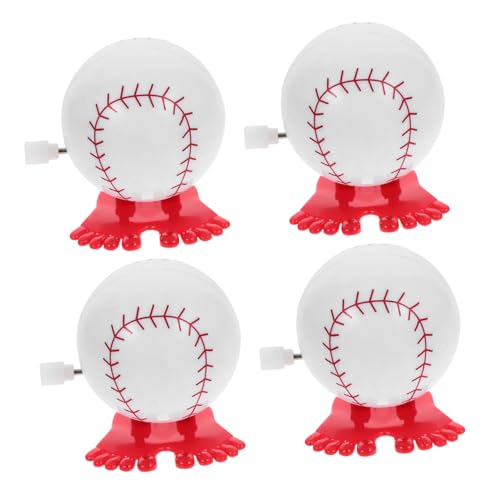 Toddmomy 4 Pack Sport Wind up Toys Ball Wind up Balls Bulk Clockwork Toys No Battery Required
