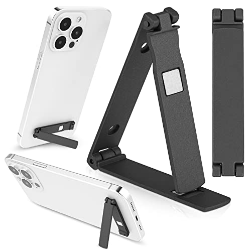Cobee 2 Pcs Mini Phone Kickstand, Ultra-Thin Phone Kickstand Attachment, Vertical And Horizontal Phone Stand, Multi-Angle Cell Phone Metal Kickstand Desk Stand Holder, Stick On Back(Black) #TOP27