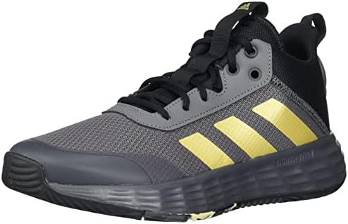 adidas Men's Ownthegame Shoes Basketball, Grey Five/Matte Gold/Core Black, 13