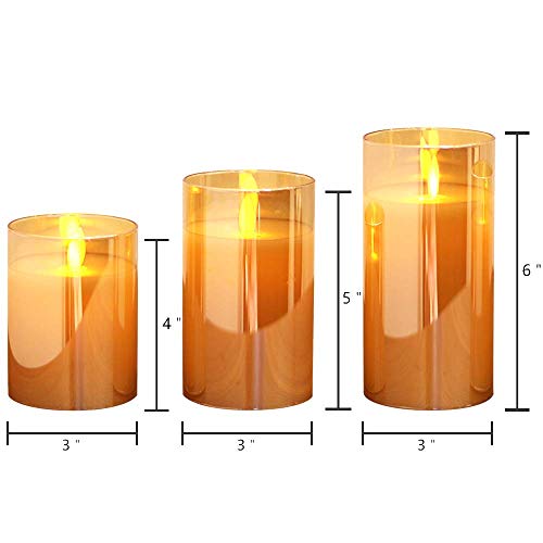 image for GenSwin LED Flameless Flickering Battery Operated Candles with Remote 