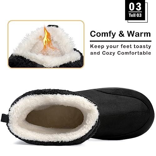 Men Women Slipper Boots Winter Indoor Outdoor Bootie Slippers Plush Fleece Memory Foam House Shoes4