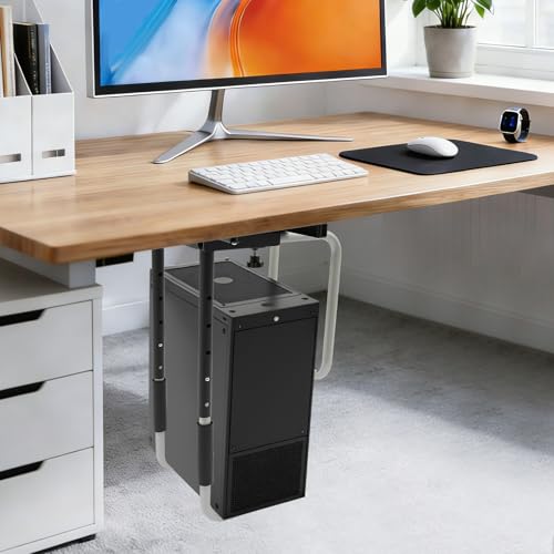 Support PC sous la table ajustable pour sécuriser votre ordinateur tour