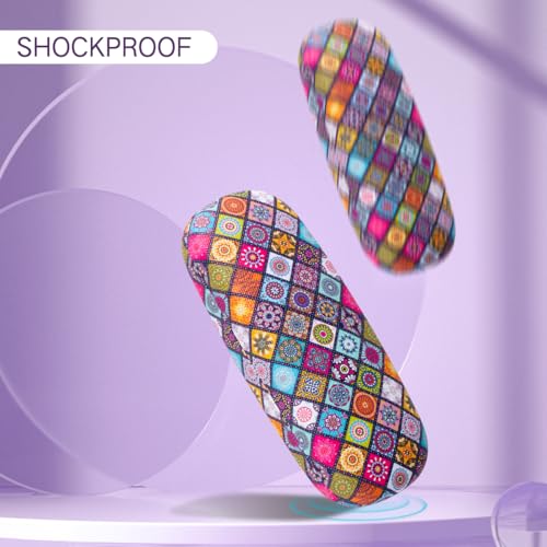 Image of PERFECTSIGHT Hard Shell Eyeglasses Case, PU Leather Protective Glasses Case, Cute Eyeglass Case for Women Men Girls