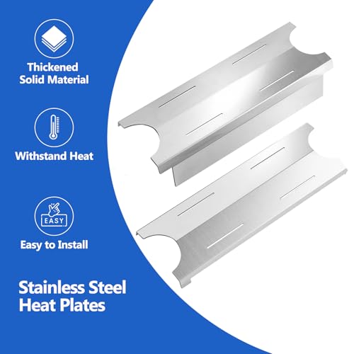 Image of MFHP2 Heat Shields Replacement Parts for Master Forge 3 5 Burner Grill Parts BG1793B-A BG179A 98162 503225 Heat Plates Tents Flame Tamer Burner Cover Modular Grill Accessories, Pack of 4