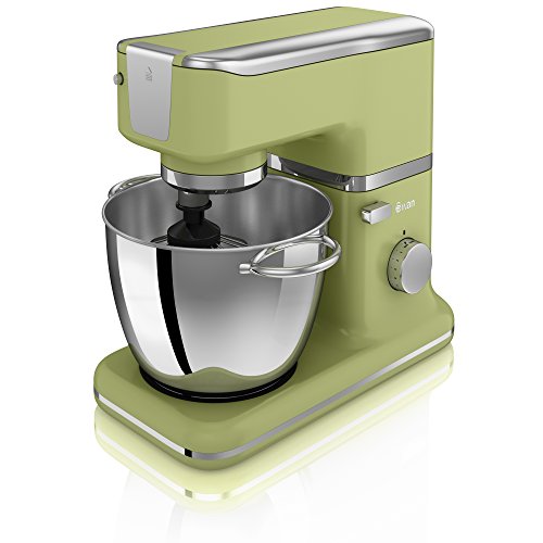 Swan Batidora de pie retro con cuenco, 4,5 litros, 1000 W, color verde