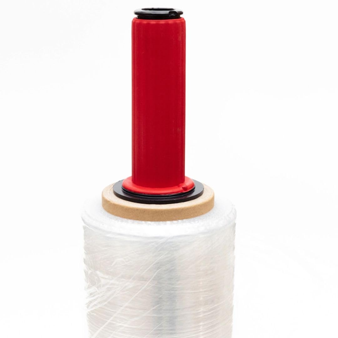 PLASACAR | MiniFilm Estirable Transparente | Film de Embalaje para Retractilar y Envolver Productos + Regalo Aplicador Manual | Protección en Logística | Resistente | 100 ml - Peso 270 gr | Pack de 40