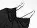 miduo Womens Fashion Satin Tank Tops V Neck Silk Lace Trim Button Cami Shirts Spaghetti Straps Camisole Sleeveless Tank Tops Blouse Black M