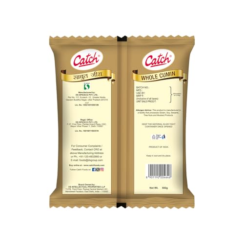 Image of Catch Cumin Whole | Jeera Whole, 500g (Pack of 3)