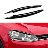 MARCHFA Frontscheinwerfer-Augenbrauenverkleidung für Golf 6 MK6 GTI GTR 2008-2013 Augendeckelverkleidung Aufkleber Autozubehör Scheinwerferblende