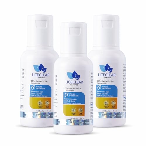 Image of Leeford Lice Removal Shampoo - 50mL (Pack of 3) | Anti Lice & Nits Shampoo | With Neem, Tulsi & Sitaphal Oil | For Kids & Adults | Instant Relief from Itchy Scalp Relief