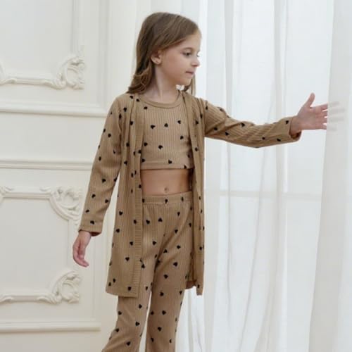 Image of Tween Girls Clothes 2 Piece Long Sleeve Top + Denim Cargo Pants, Teen Girls Fall Clothing Set, Sizes 5-12 Years