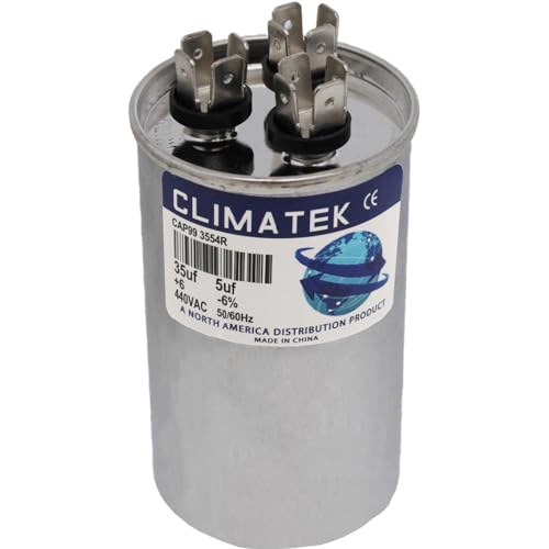 ClimaTek Round Capacitor - fits Goodman # CAP050350370RSS | 35/5 uf MFD 370/440 Volt VAC