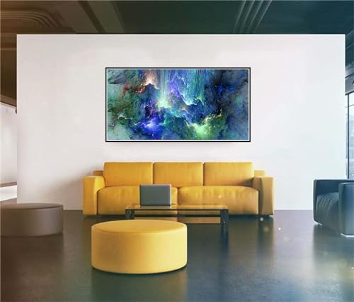 Broderie diamant grand format 90x180cm pour illuminer la décoration murale de votre salon