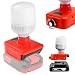 Produktbild Akku Lampe für Einhell 18V Akku, 12W LED Arbeitsleuchte mit E27 Bulbs Einstellbare Helligkeit 150-1300LM Strahler,Kabellose Arbeitsstrahler für Baustellen und den Außenbereich Camping Notfall