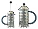 Produktbild Alessi Pressfilter 8 Tassen aus Edelstahl 18/10 glänzend poliert und hitzebeständigem Glas. Griff und Knopf aus PA, hellblau