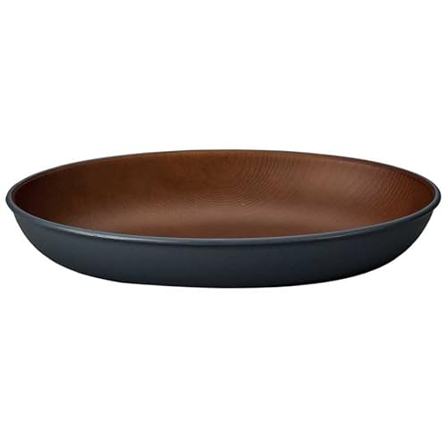 正和 Showa issoecco 木目 樹脂 オーバル プレート グレー クリーンコート 電子レンジ 食洗器対応 日本製 軽い 割れにくい 食器 アウトドア 4967838