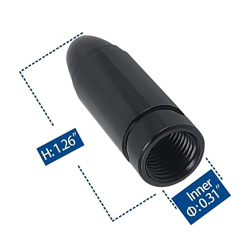 MACHSWON 4 Pack Tire Valve Caps, Bullet Shape Durable Metal Valve Stem Caps Dustproof and Anti-Air Leak, Universal Aluminum Valve Stem Covers Fit for Cars, Trucks, Motorcycles and Bikes (Black) - Image 4