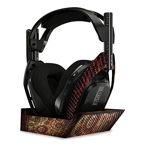 Image of MightySkins Carbon Fiber Skin Compatible with Astro A50 Wireless Headphones + Base Station (Gen 4) - Wooden Floral | Protective, Durable Textured Carbon Fiber Finish | Easy to Apply | Made in The USA