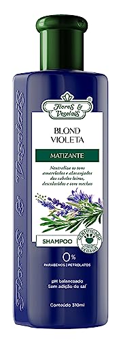 Champô para Cabelos Flores e Vegetais Matizando Loiro Cinza 310ml e Vegetais