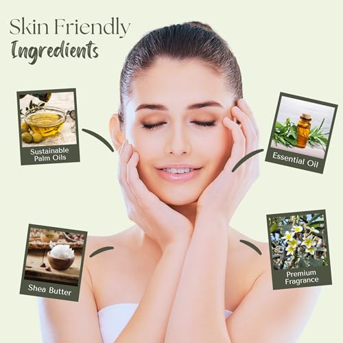 Image of Wavertree & London Frangipani Gardenia Scented Natural Soap (2 Bars), 7oz Moisturizing French Triple Milled Soap Bars enriched with shea butter - Pure Plant Based Bath & Body Bars for All Skin Types