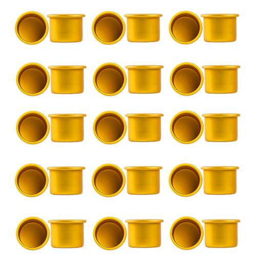 30 Kerzenhalter für Stabkerzen und Baumkerzen, schwarz, gold, Metall, klein, Kerzenhalter für Geburtstag