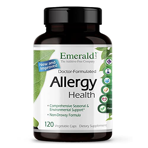 Emerald Labs Allergy Health with Vitamin C, Quercetin, and Bromelain - Natural Allergy Pills and Antihistamine Support - 120 Vegetable Capsules Emerald Labs Allergy Health with Vitamin C, Quercetin, and Bromelain - Natural Allergy Pills and Antihistamine Support - 120 Vegetable Capsules