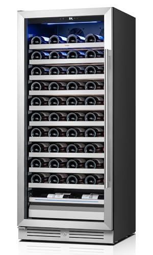 Image of Yeego 24 Inch Wine Fridge, 89 Bottle Wine Cooler with Left-Hinged