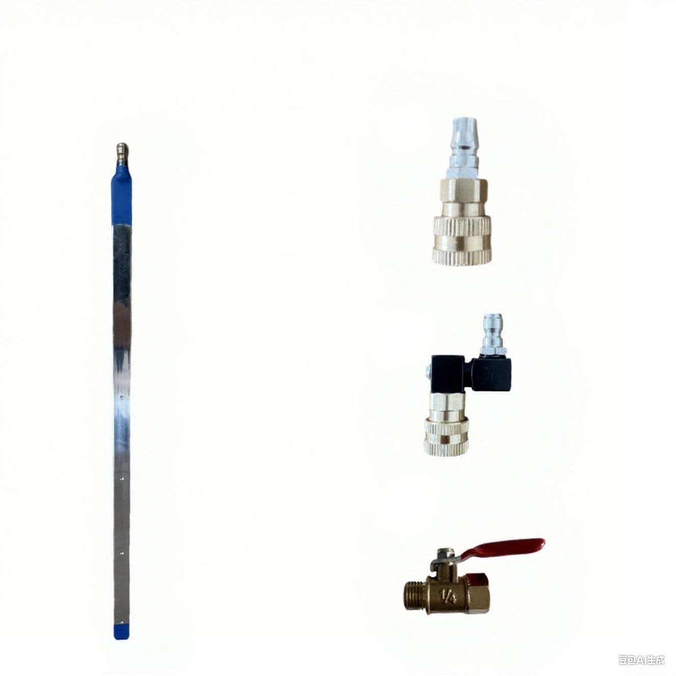 Limpiador de radiador de coche de 60 cm, barra de pulverización de metal, no requiere desmontaje, boquilla de agua y aire para camiones y kit de limpieza de condensador de coche