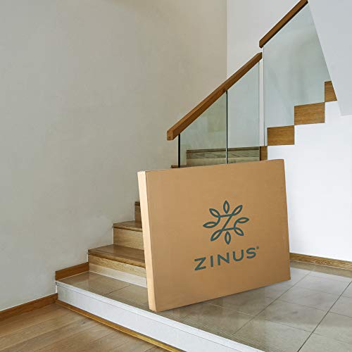 Zinus No Assembly Metal Box Spring / 9 Inch White Mattress Foundation / Sturdy Metal Structure, Twin #TOP5