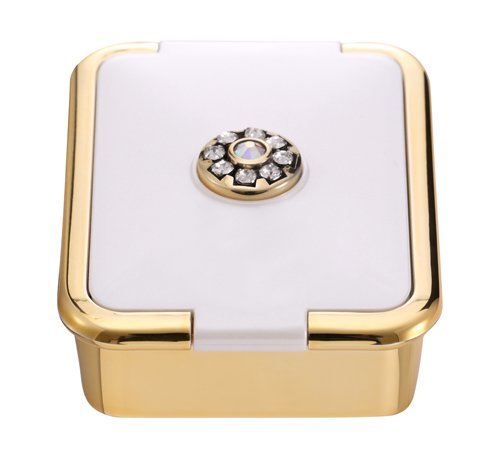 PuTwo Pill Organizer with Swarovski Crystals,Decorative Pill Case for Purse,Fashionable Pill Box