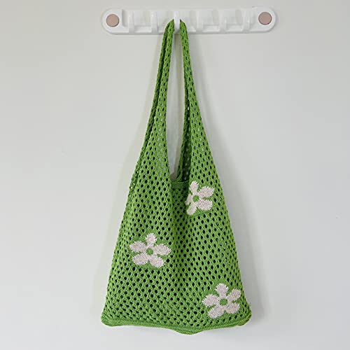Image of Crochet Tote Bag Fairycore Hobo Bag for Women Fairy Grunge Aesthetic Tote Bag Fairy Grunge Accessories